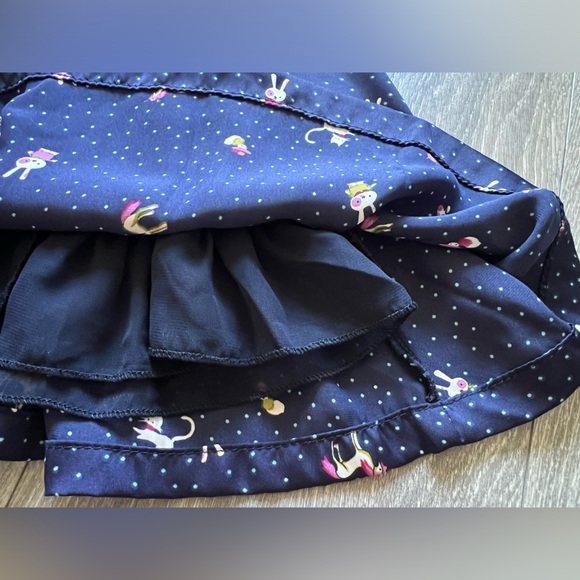 Vintage y2k forever 21 kawaii kidcore unicorn cat bunny mushroom pleated dress L - Picture 7 of 14